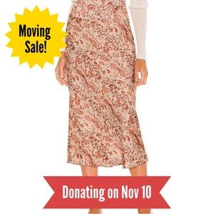 Free People Normani Bias Skirt in Snake